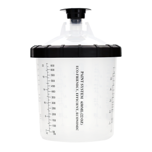 Paint Spray Gun Cup Set: 1 Outer, 1 Collar, 50 Inner/50 Lids/20 Stoppers for System