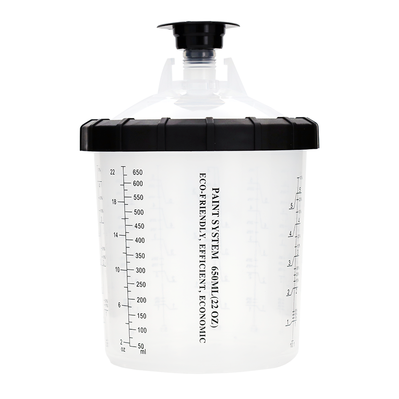 Paint Spray Gun Cup Set: 1 Outer, 1 Collar, 50 Inner/50 Lids/20 Stoppers for System