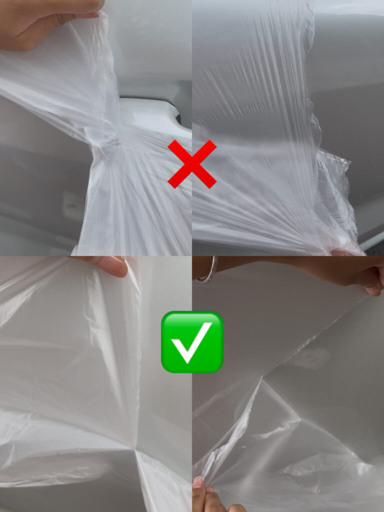 High-strength automotive masking film with tear resistance